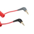 thumbnail image 2 of Lanxri 3.5mm Right-Angle TRS To 3.5mm Right-Angle TRRS Coiled Cable For Smartphone, 2 of 3