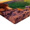 thumbnail image 2 of Ambesonne Landscape Fitted Sheet, Canyon at Sunset Time, Twin Size, Green Orange, 2 of 3