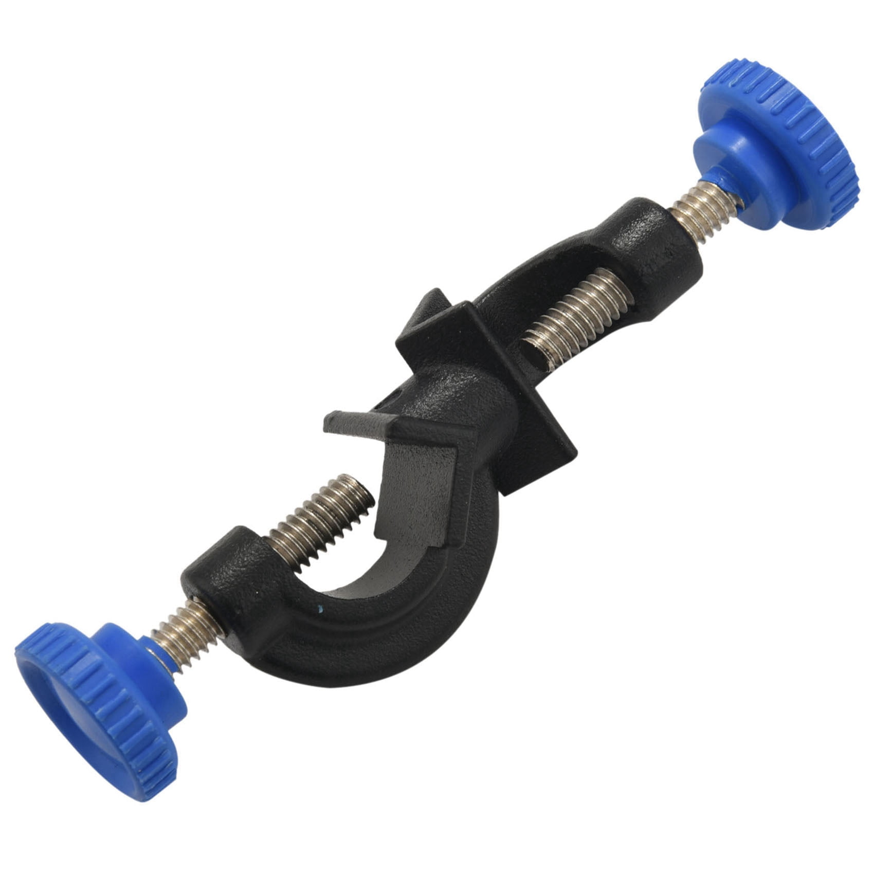 3X Lab Clamp 3 Finger Style Rubber-Coated Head A Black Laboratory Stand Clip,3 x 3 finger lab clamp 3 x black lab stand clip,Red & black