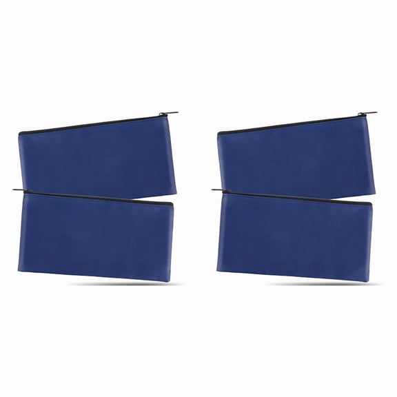 Rollbacks & More 4 PCS Money Bags with Zipper Bank Deposit Cash Organizer Check Wallet Travel Pouch for Coin Bills Cosmetics