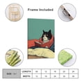 thumbnail image 2 of Reading Cat Wall Art Poster, Tuxedo Cat, Gift for Book Lovers, Cozy Library Decor Canvas Print Picture Gifts Canvas Painting Poster Wall Art Decorative Picture Prints Modern Decor 24x36inch(60x90cm), 2 of 6