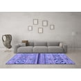 thumbnail image 3 of Ahgly Company Indoor Rectangle Abstract Blue Modern Area Rugs, 2' x 3', 3 of 4