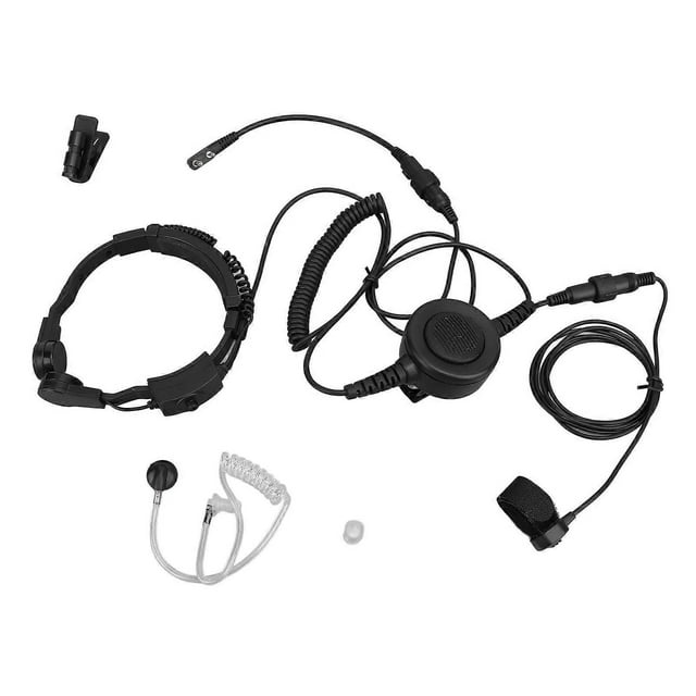 Headset Laryngeal Microphone Clear Sound Extension Neckband Mic with K-Type Connector for KENWOOD KPG TH TK for HYT