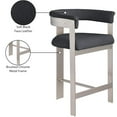 thumbnail image 2 of Meridian Furniture Romeo Black Boucle Fabric Counter Stool (Set of 2), 2 of 7