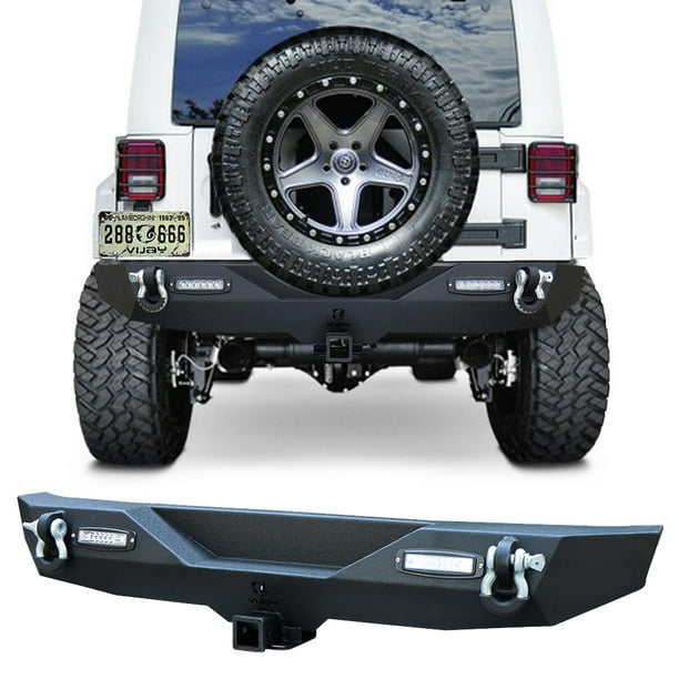 Vijay Textured Rear Bumper Compatible With 20072017 Jeep Wrangler JK