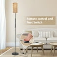 thumbnail image 3 of JOPESO 67” Floor Lamp for living room Dimmable Boho Rattan Standing Lamp with Edison Bulb, 3 of 6