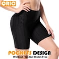 thumbnail image 3 of QRIC High Waist Tummy Control Biker Shorts Texutred Booty Workout Running Yoga Shorts With Pockets for Women, 3 of 6