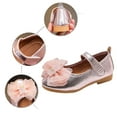 thumbnail image 4 of Zanarzt Toddler Girls Princess Dress Shoes Girls Toddler Little Ballet Shoes Flower Girls Mary Jane Flats Dress Shoes Party Wedding Silver,US 7, 4 of 9