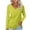 Yellow2, variant on ameIAEA Long Sleeve Tops for Women V Neck Casual Shirts Solid Color Basic Pullover Tees