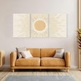 thumbnail image 2 of Boho Sun Wall Art Set of 3, Wall Art Yellow Sun Rising Geometric Nature Illustrations Line Art Wall, Mid-Century Modern Prints Boho Sun Wall Decor for Living Room, Bedroom, Bathroom, Office, 12"x16", 2 of 6