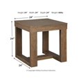 thumbnail image 3 of Signature Design by Ashley Cariton Table d'Appoint Carrée en Brun Grisâtre, 3 of 5