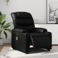 thumbnail image 2 of Sillón reclinable eléctrico VidaXL de piel sintética negra con masaje, 2 of 9