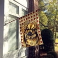 thumbnail image 2 of Caroline's Treasures LH9124CHF Tibetan Spaniel Fall Leaves Portrait Flag Canvas, Large, Multicolor, 2 of 5