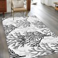 thumbnail image 2 of Summer Black Ocean Coral 3x5 Area Rugs for Living Room, Gray Gradient Sea Marine Life Non Slip Floor Mat Washable Low-Profile Indoor Carpet for Bedroom, Dining Room, Bathroom, 2 of 9