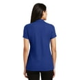 thumbnail image 3 of Port Authority Ladies Silk Touch Y Neck Polo-S (Royal), 3 of 3