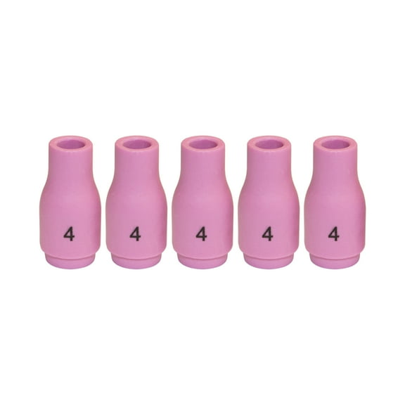 WeldingCity Pack of 5 Alumina Ceramic Cup Nozzle 13N08 #4 (1/4") for Regular Setup in TIG Welding Torch 9, 20 and 25