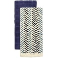 thumbnail image 2 of Four pcs, Zigzag Design Printed Cotton Kitchen Towels and Plain Terry Towels, Super Absorbent, Heavy Duty, Great for Kitchen, or Household Size: 16” x 26”., 2 of 4