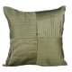 thumbnail image 1 of Funda de almohada decorativa verde oliva de 40 x 40 cm (16 x 16 pulgadas), de seda artificial, lisa, con pliegues, texturizada, a rayas y patchwork - Earthy Elements, 1 of 6