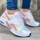 thumbnail image 4 of Zapatillas de deporte con cuña y cordones para mujer, zapatos de plataforma con amortiguación de aire, informales, a la moda, primavera y otoño, 2022, 4 of 4