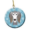 thumbnail image 1 of Snowflake Saluki Ornement en Céramique, 1 of 1