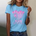thumbnail image 2 of YDLCAFD T-Shirt Cancer Femmes Sensibilisation au Cancer T-Shirts Ruban Manches Courtes Tee Graphique Hauts, 2 of 4