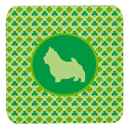 

Norwich Terrier Lucky Shamrock Foam Coasters Set Of 4