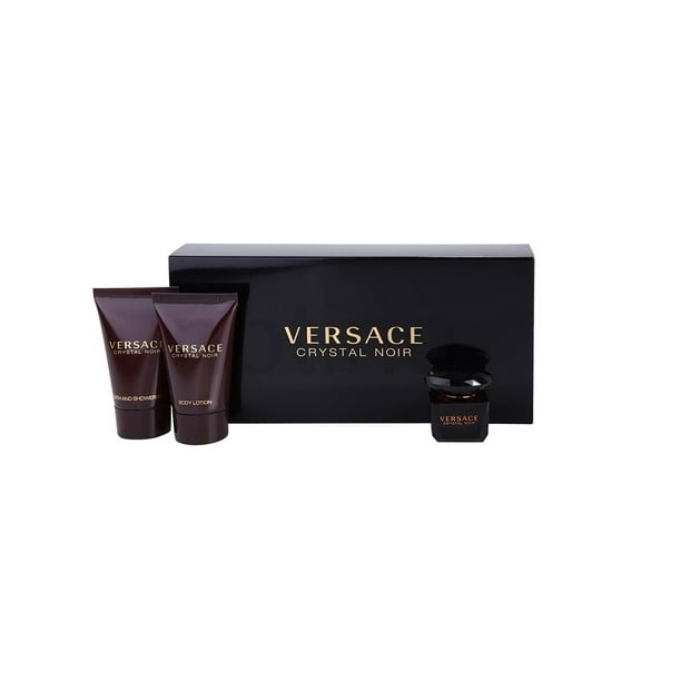 Versace Versace Crystal Noir 0.17 oz edt spray womens+ 25 ml body lotion & gel gift SET