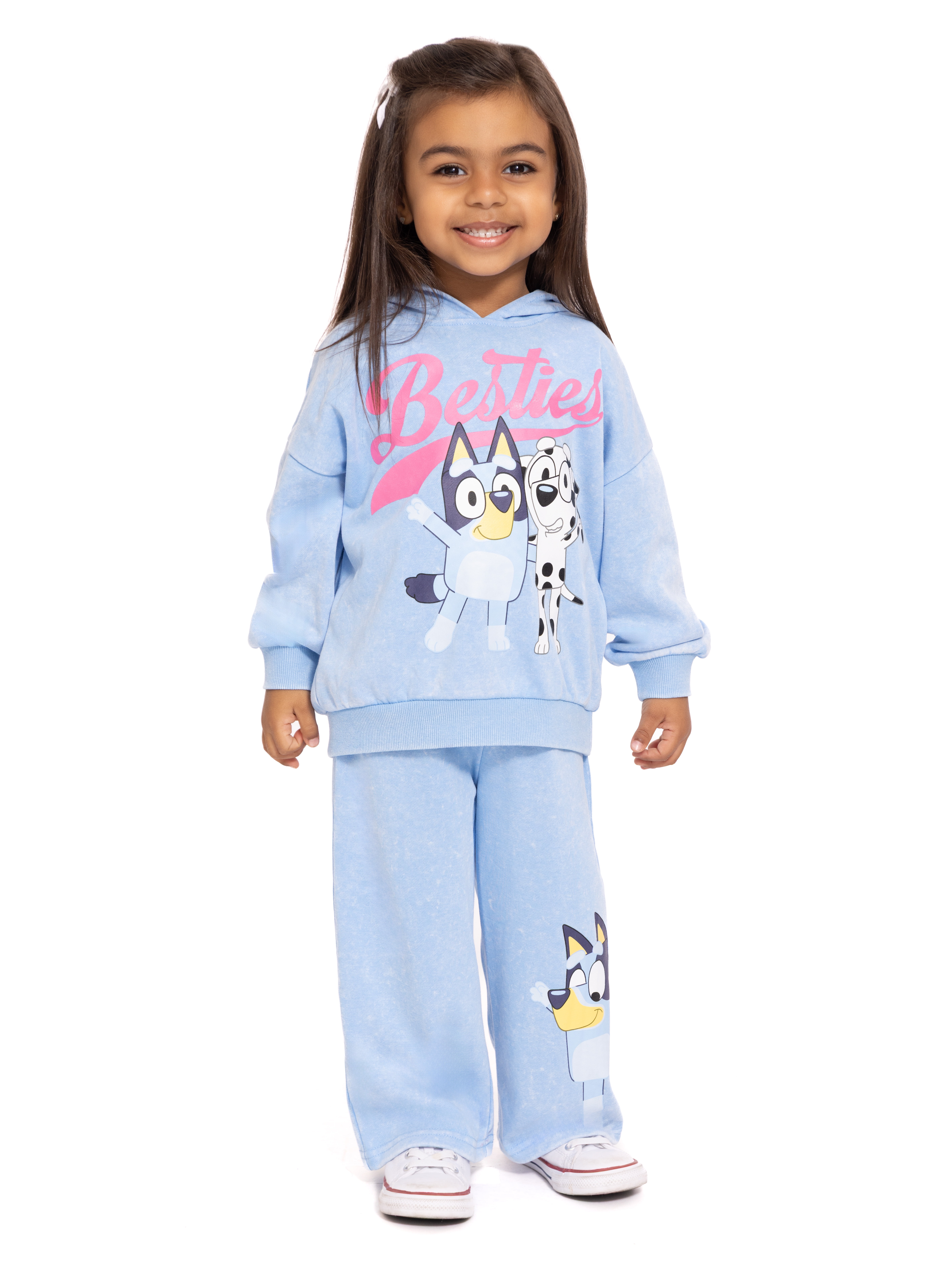 Bluey Toddler Girls' Graphic Hoodie and Matching Sweatpants Set, 2-Piece, Sizes 12M-5T
