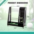 thumbnail image 5 of HUJHKIO Golf Bag Storage Organizer for Garage, Premium Wooden Golf Bags Rack with Wheels, Easy Assemble Golf Club Stand/Holder Suitable for Garage Home Simulator and Office, Black, 5 of 7