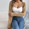 thumbnail image 5 of JYnXIANTI Womens Crop Cardigans Sweater Shrug Open Front Crochet Knitting Tops Fall Fashion Trendy Long Sleeve Outfit Clothes, 5 of 7