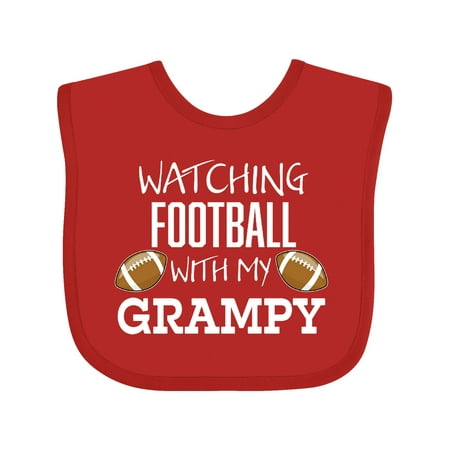 

Inktastic Watching Football with my Grampy Gift Baby Boy or Baby Girl Bib