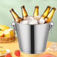 thumbnail image 1 of Cubo de hielo aislado, con mango, cubo de servicio multipropósito, cubo de refrigerador de vino de soporte, contenedor para uso en el hogar, cocina, 6l, 1 of 8
