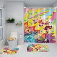 thumbnail image 3 of Lheaggik Cartoon Powerpuff Girl 4 Pcs Bathroom Sets with Shower Curtain and Rugs, Waterproof Polyester Shower Curtain Sets with Hooks, 3 of 5
