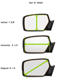 thumbnail image 5 of Fits 13 Inf QX56 14-19 Inf QX80 Left Driver Mirror Glass Lens w/Silicone Models with Signal in Housing, 5 of 6