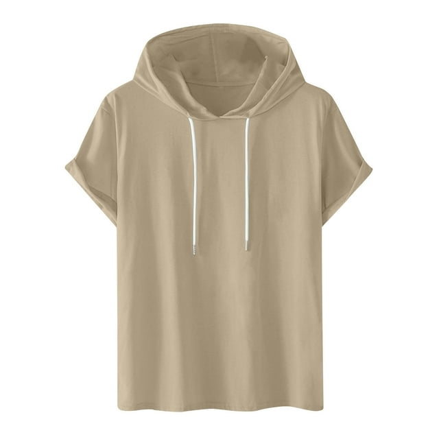pstuiky camisetas para hombre, Camiseta deportiva informal de manga corta con capucha y cuello redondo para hombre ropa de hombre m