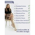 thumbnail image 5 of HUGH UGOLI Women Cotton Knee High Socks, Long Dress School Uniform Socks for Girls, Soft & Lightweight Boot Socks, Shoe Size: 8-11, Light Beige / Black, 4 Pairs, 5 of 6