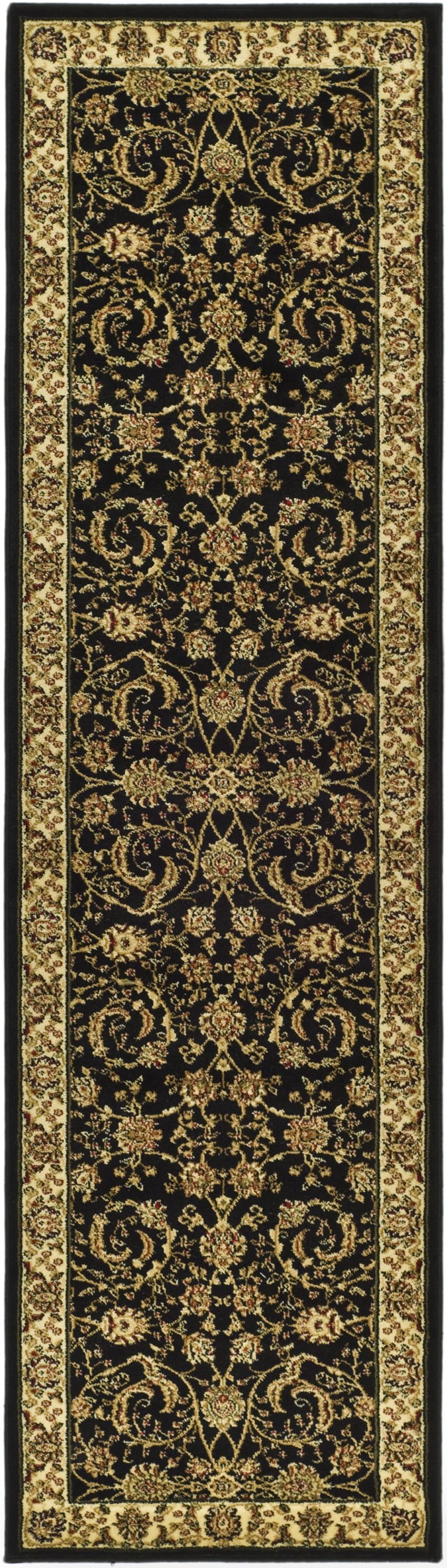 Safavieh Lyndhurst Priscilla Floral Runner Rug, Black/Ivory, 2'3" x 22'
