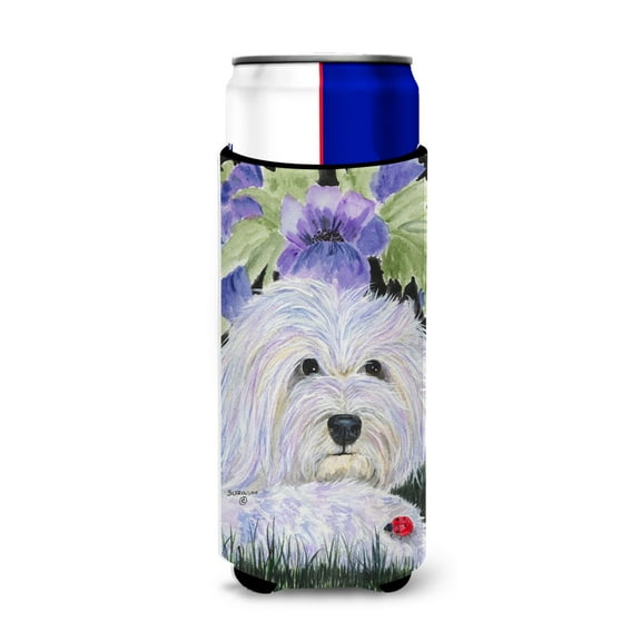 Caroline's Treasures SS8349MUK Coton de Tulear Ultra Hugger for slim cans, Slim Can, multicolor