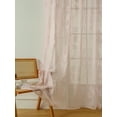 thumbnail image 6 of XUELC Lace Sheer Curtains Long Boho Floral Embroidery Curtains 2 Panel Set Rod Pocket Light Filtering Sheers for Bedroom Living Room, 6 of 15
