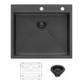 thumbnail image 6 of Ruvati 25 inch Drop-in Topmount Kitchen Sink Single Bowl, 6 of 7