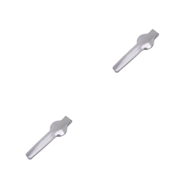 Injueey Pinza de castaña de acero inoxidable, alicates de nuez, abridor de Cascanueces, herramientas de cocina Color Acero 2piezas