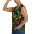 thumbnail image 3 of Haiem Men's Mardi Gras Surface Print Tank Tops Summer Sleeveless Cut Off Workout T-Shirts Fitness Vest Athletic Undershirts-XX-Large, 3 of 8