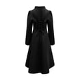 thumbnail image 4 of Blmnix Poncho Coats for Women Tie Adjustable Waist Womens Jackets Dressy Casual Y2k Jacket Raincoats Black Long Sleeve High-Low Womens Jackets Casual, 4 of 8