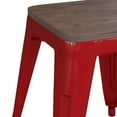 thumbnail image 6 of Flash Furniture Kai Series 18"H Square Backless Dining Barstool, Red (Set of 4), 6 of 11