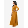 thumbnail image 3 of Jessica London Women's Plus Size Double-V Maxi Dress, 3 of 3