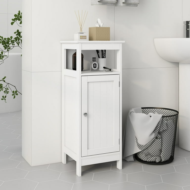 Haotian Floor Standing Tall Bathroom Storage Cabinet, FRG205-W– haotiangroup