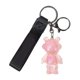 thumbnail image 1 of Llavero con estampado de letras acrílicas personalizado, accesorio de bolso de dibujos animados de anime de moda para hombres y mujeres, adorable llavero con dije de oso rosa, 1 of 8