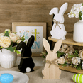 thumbnail image 5 of Gaiwos 3 Pcs Wooden Easter Bunny Decorations 7 inches, Vintage Wood Bunny Decor Centerpiece Signs, Wood Easter Bunnies for Farmhouse Indoor Home Office Party Tabletop Decor, 5 of 9