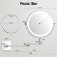 thumbnail image 2 of 360&Acirc;&deg; Rotation Adjustable 10x Large Wall Mounted Makeup Mirrror, Height Adjustable Lighted Mirror, 8" Double Sided Mirror, 1X/10X Magnifying Bathro, 2 of 7