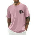thumbnail image 2 of Camisetas de Manga Larga de los Hombres de Algodón Impresión Cuello Redondo Blusas de Moda Casual, Poliéster Spandex, 2 of 7